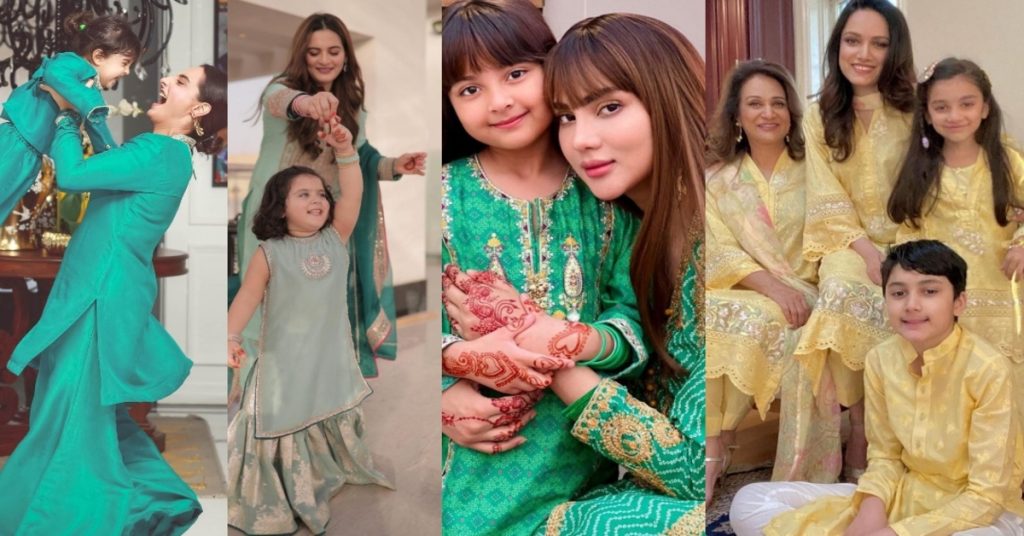 Pakistani Celebrities Twinning With Their Kids & Family Members