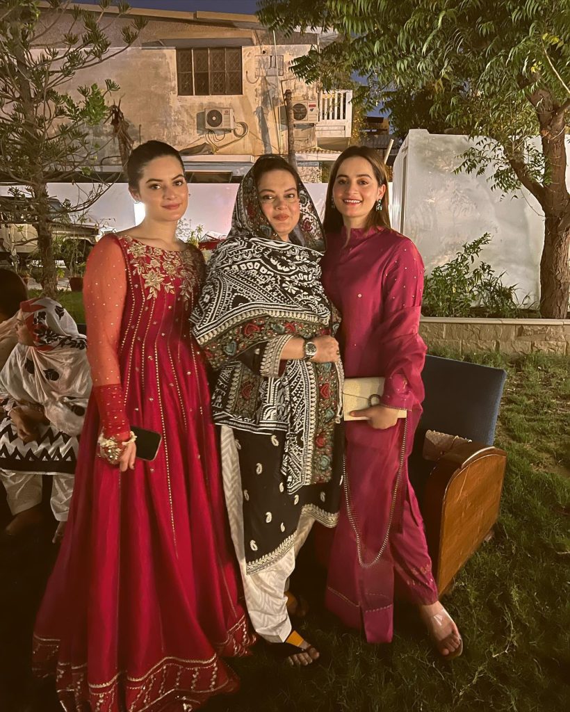 Aiman Khan & Minal Khan Eid Dinner With Family