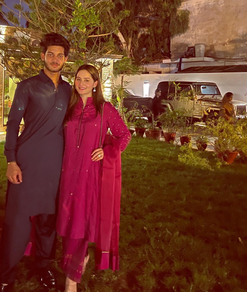 Aiman Khan & Minal Khan Eid Dinner With Family