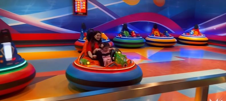 Aiman And Minal Enjoying Games At Sindbad Clifton With Family