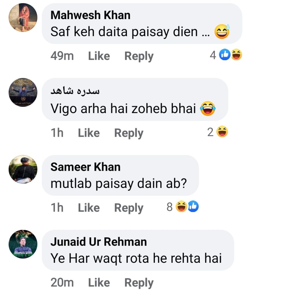 Zoheb Hassan Gets Schooled By Public on Calling Out Sinf E Aahan
