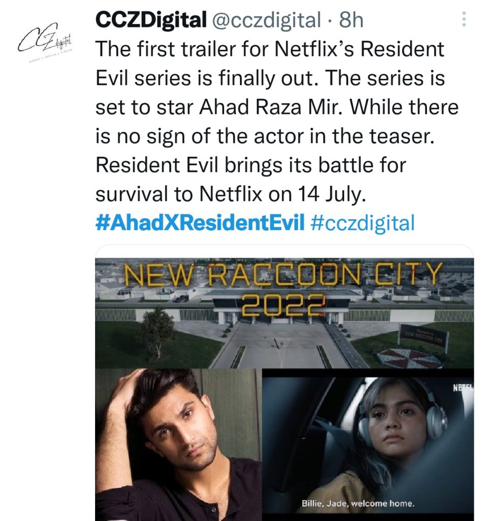 Public Reacts to Ahad Raza Mir’s Absence from Resident Evil Teaser