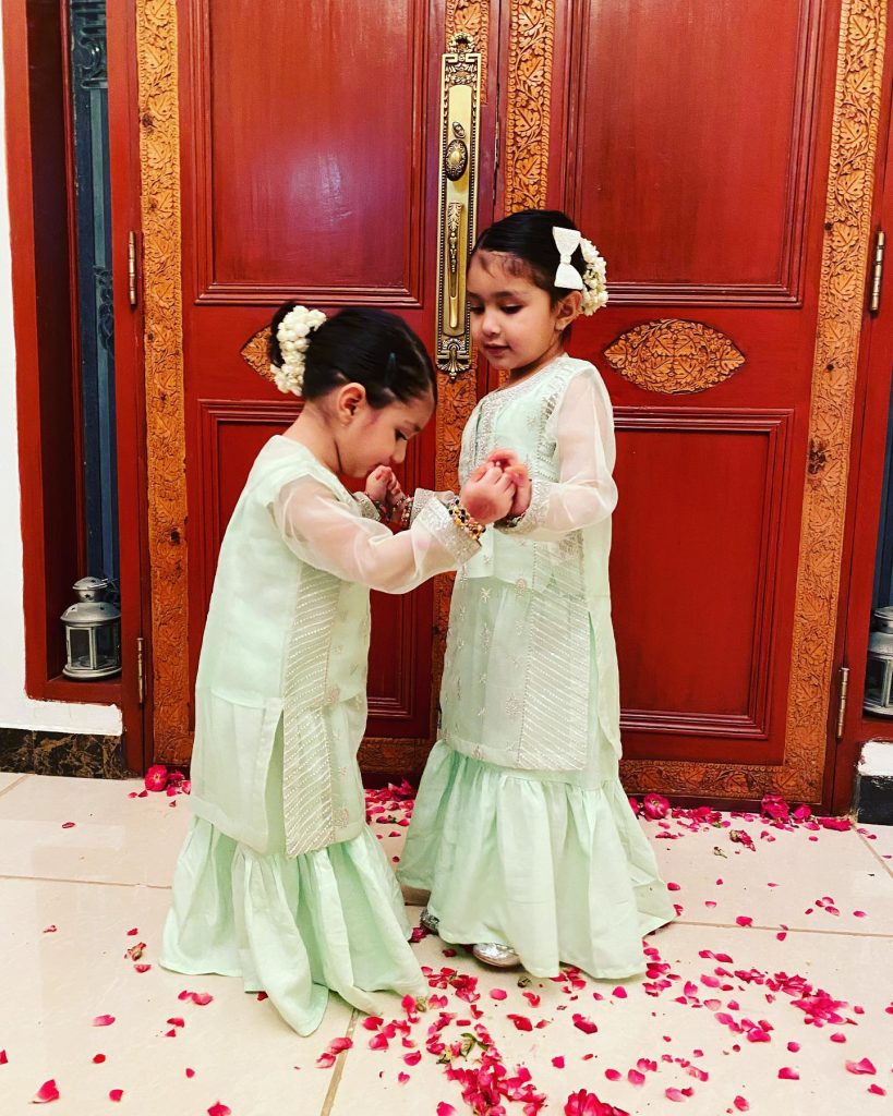 Actress Sidra Batool's Beautiful Family Eid Portraits