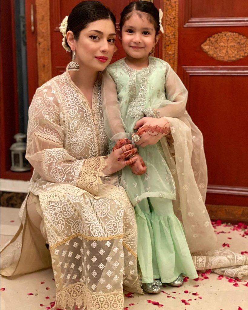 Actress Sidra Batool's Beautiful Family Eid Portraits