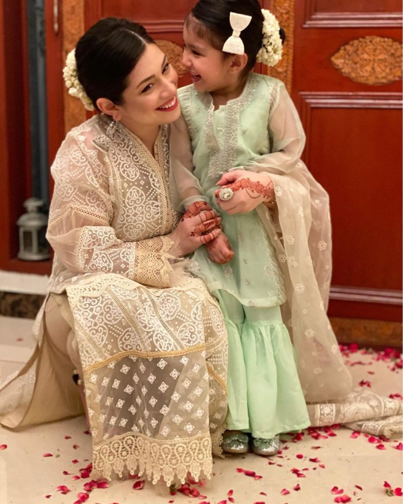 Actress Sidra Batool's Beautiful Family Eid Portraits
