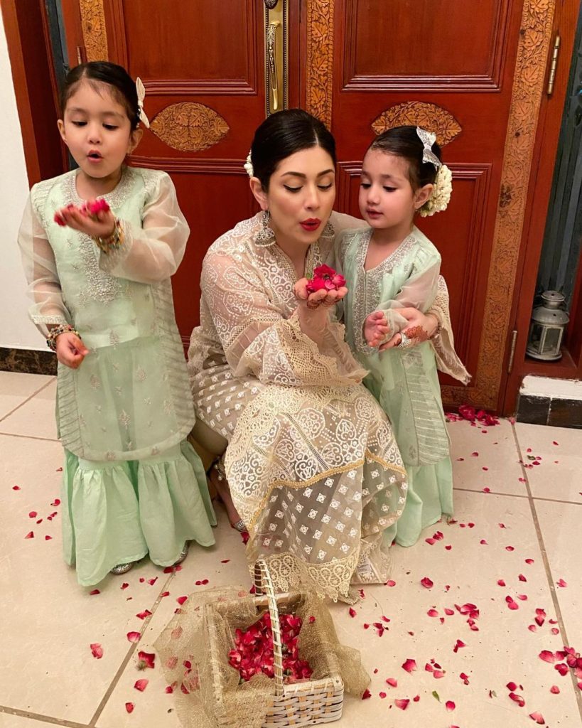 Actress Sidra Batool's Beautiful Family Eid Portraits