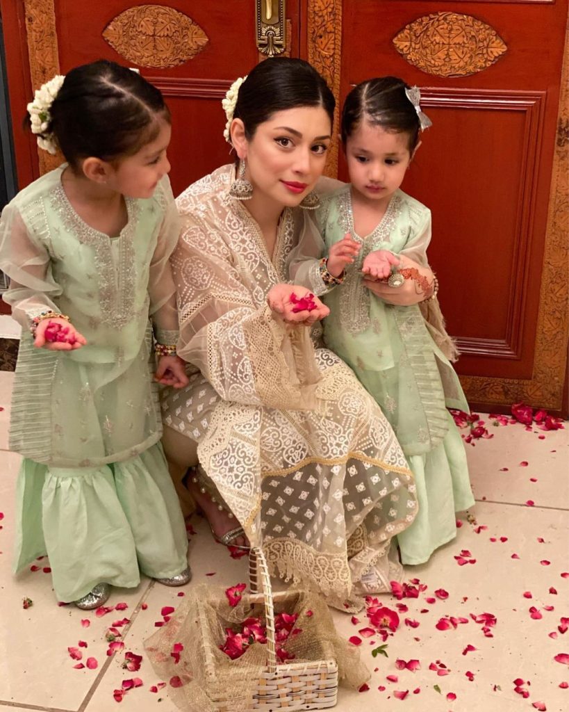 Actress Sidra Batool's Beautiful Family Eid Portraits