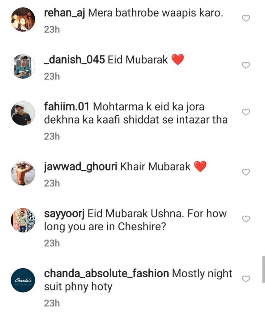 Ushna Shah's Eid Outfit Criticized By Fans