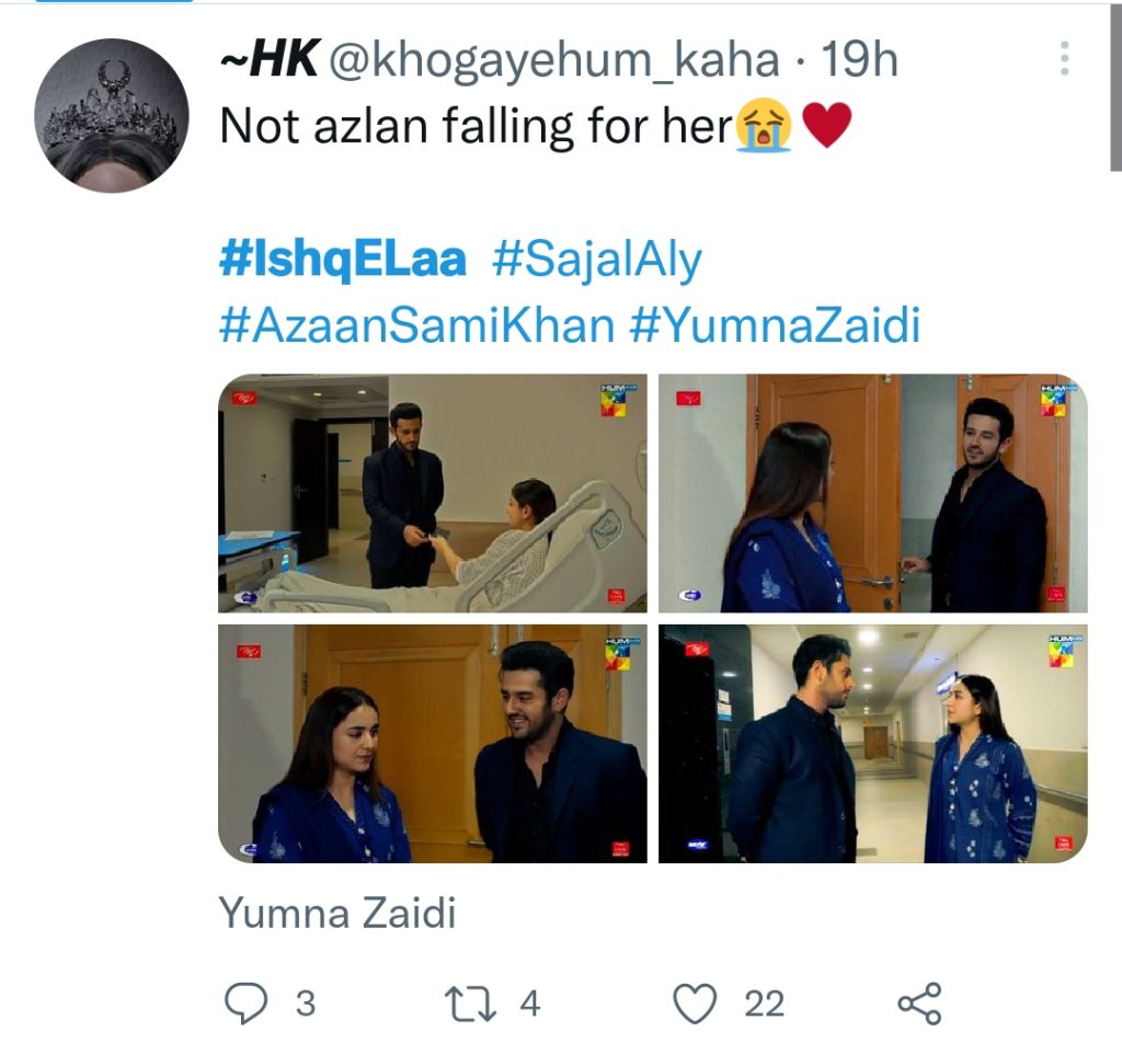 Fans Loving Yumna Zaidi & Azaan Sami Khan's Love Track in Ishq E Laa