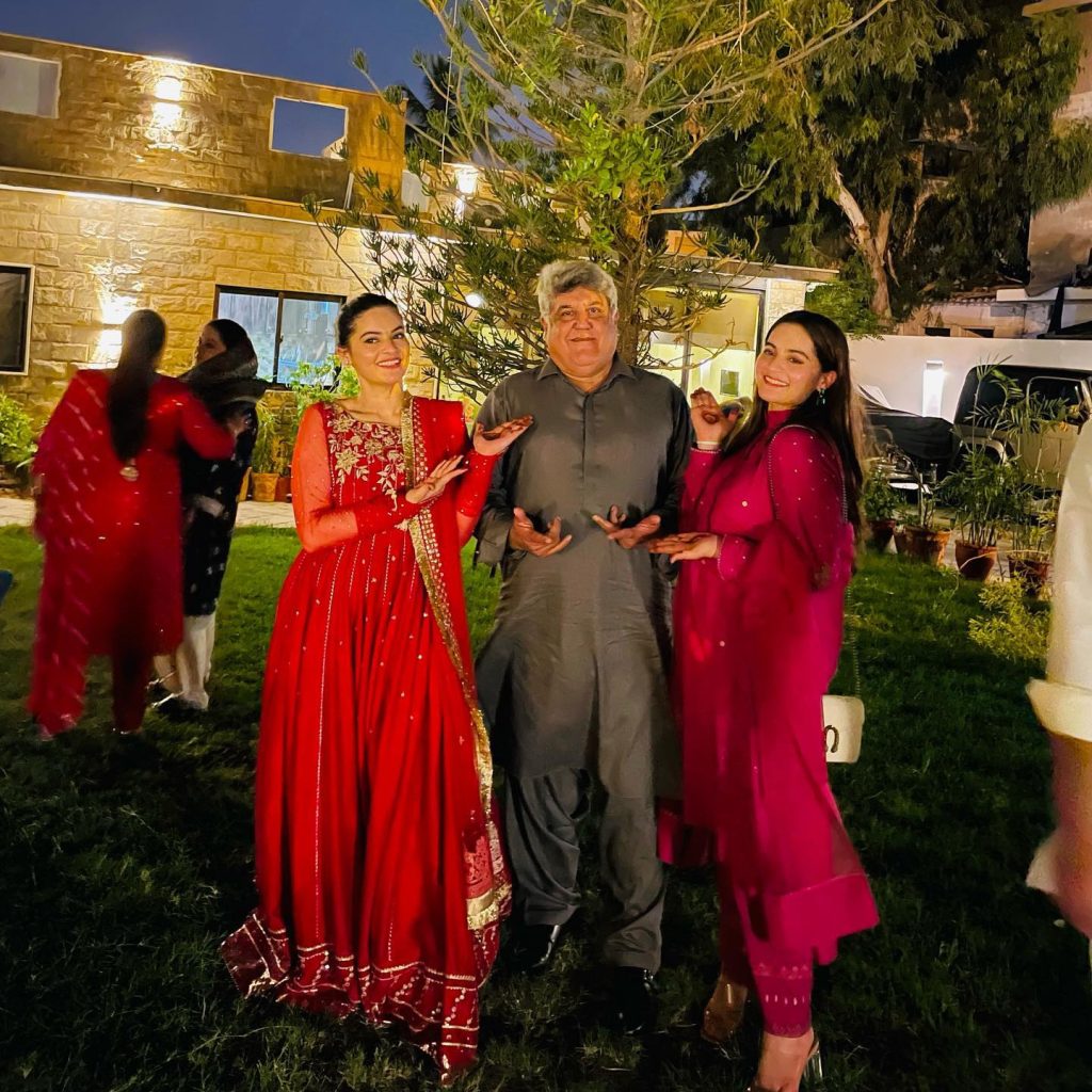 Aiman Khan & Minal Khan Eid Dinner With Family