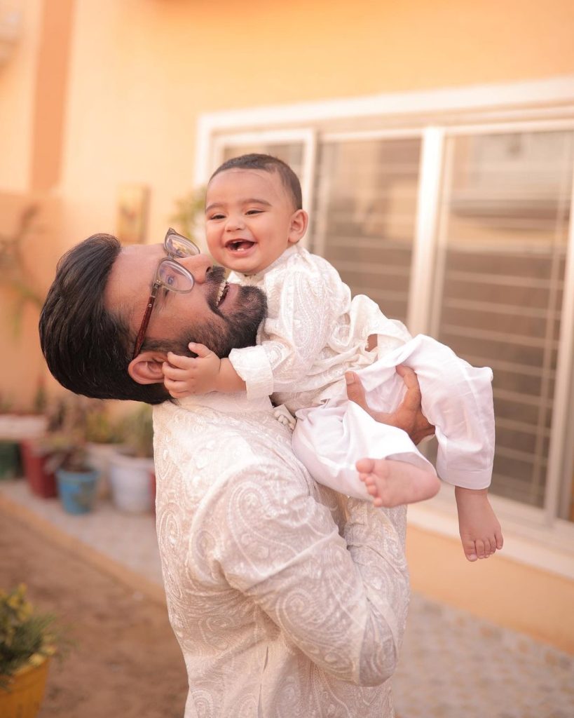 Iqra Aziz And Yasir Hussain Turn Heads With Baby Kabir Hussain On Eid Day 2