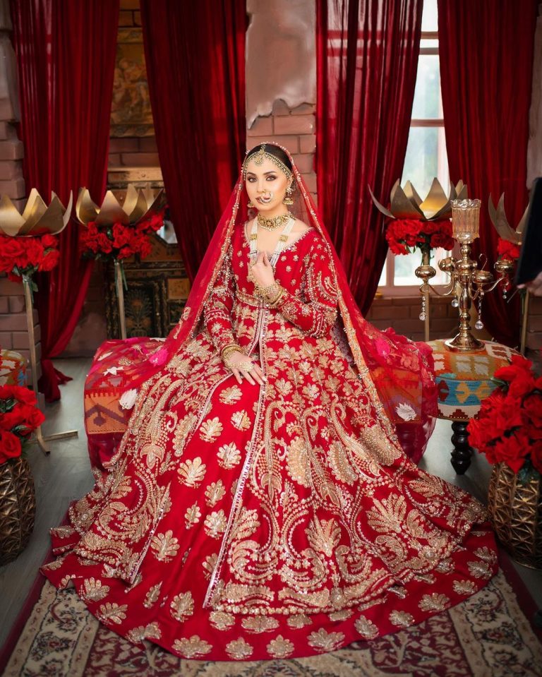 Nimra Khan Looks Gorgeous In Latest Bridal Shoot Reviewitpk 9918