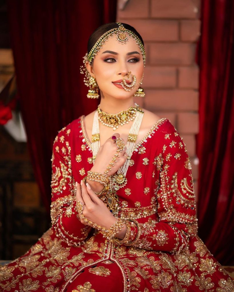 Nimra Khan Looks Gorgeous In Latest Bridal Shoot Reviewitpk 0008