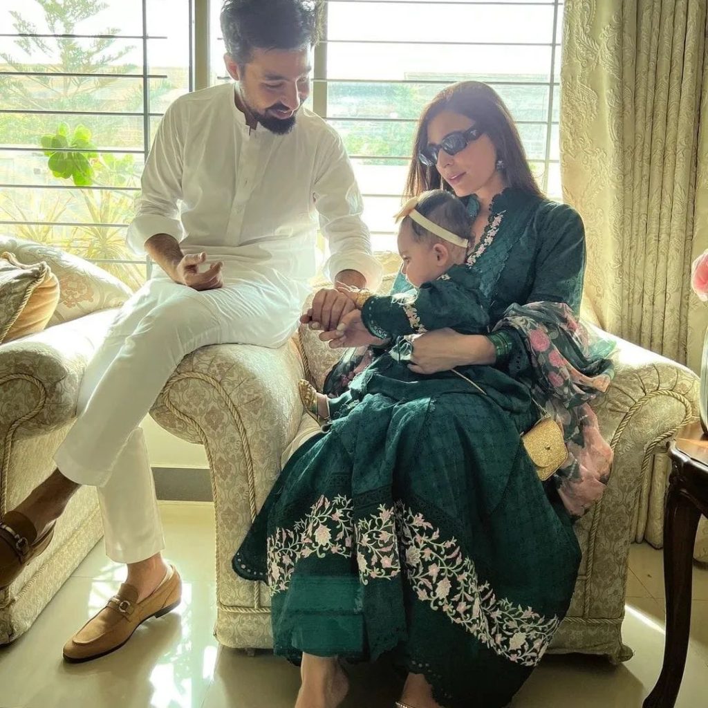 Sadia Ghaffar Twins With Daughter Raya This Eid