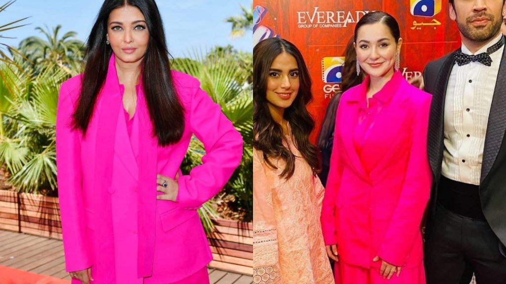 Hania Aamir Or Aishwarya Rai - Fans Debate on Who Wore Pink Suit Better