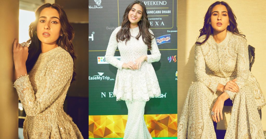 Bollywood Actress Sara Khan Wore A Pakistani Designer Outfit At IFFA