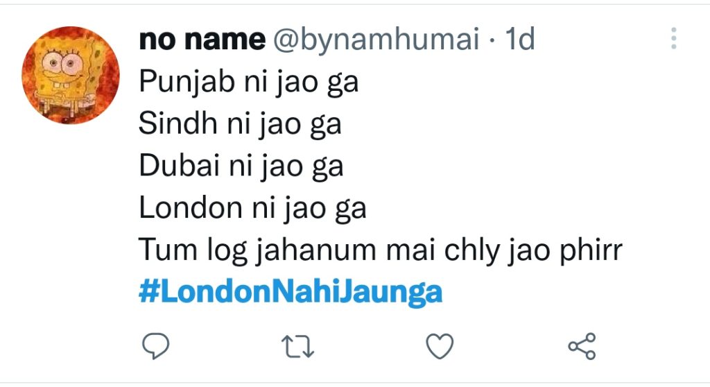 Weird public reaction tweets on London won't go