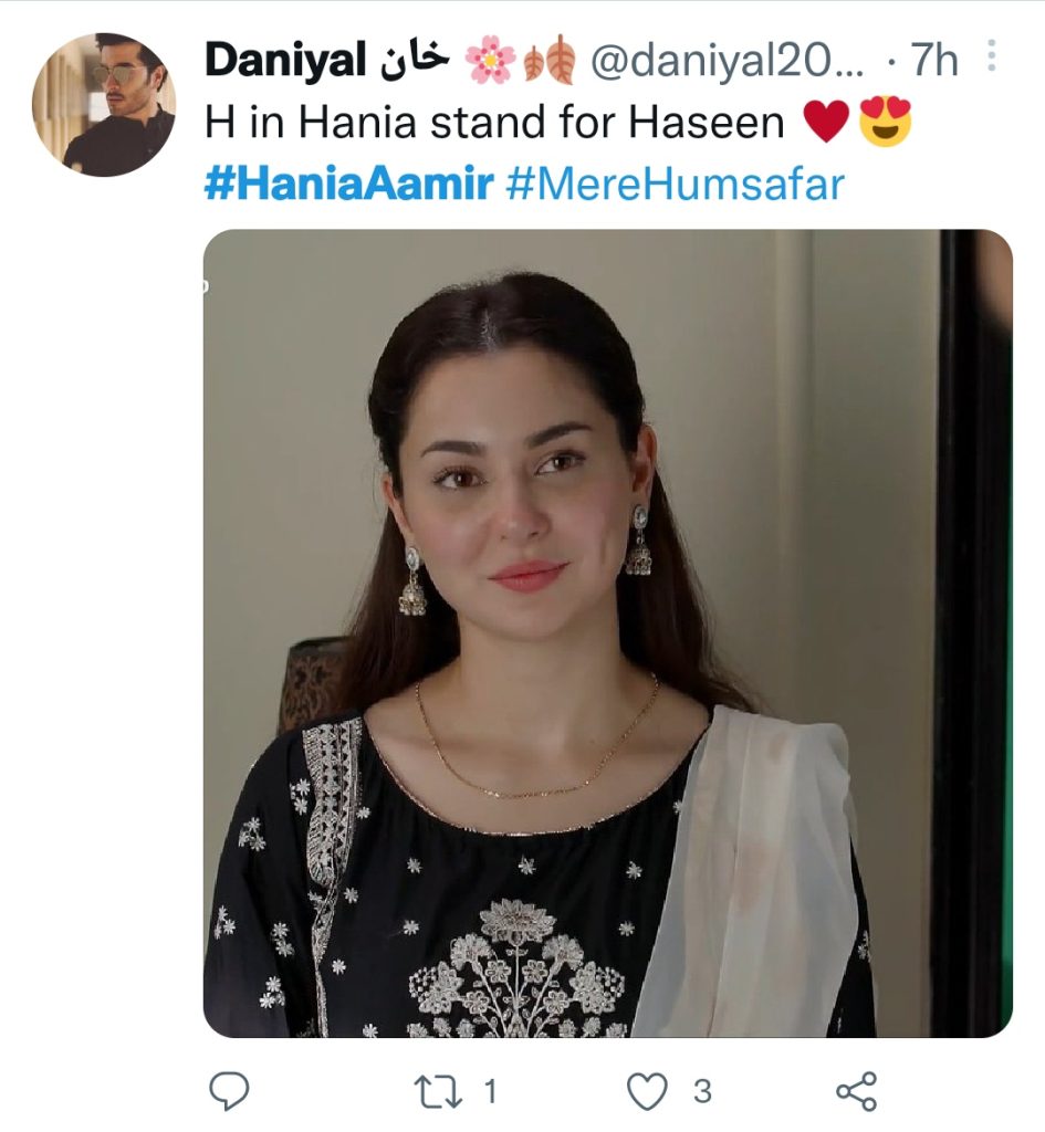 Twitter Users Praise Hania Aamir's Acting In Mere Humsafar