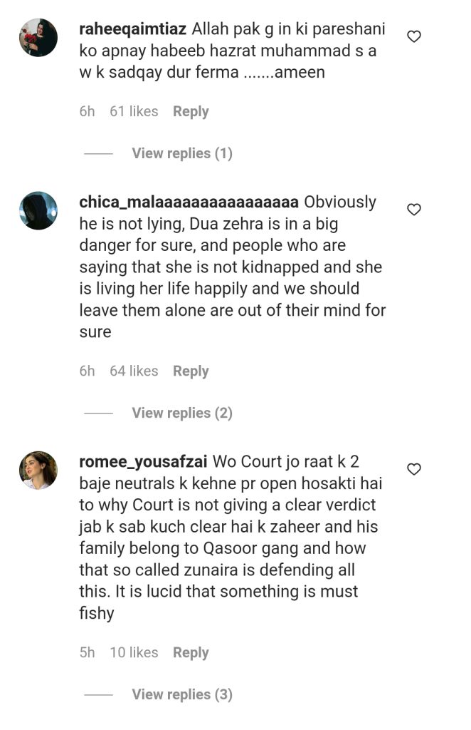 Mixed Public Reaction on Dua Zehra Father's Latest Video