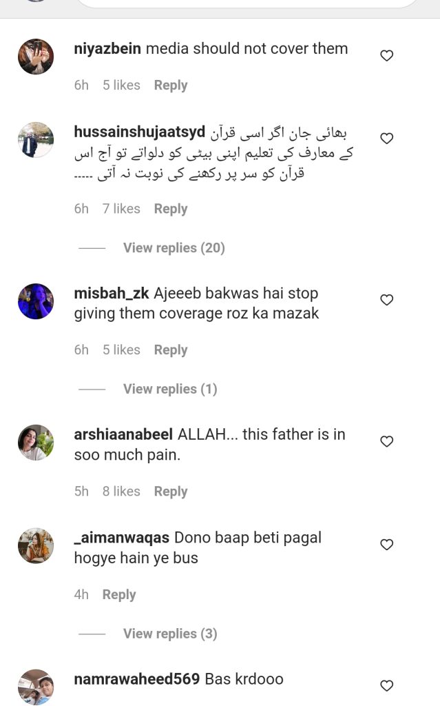 Mixed public reaction to Dua Zehra father's latest video