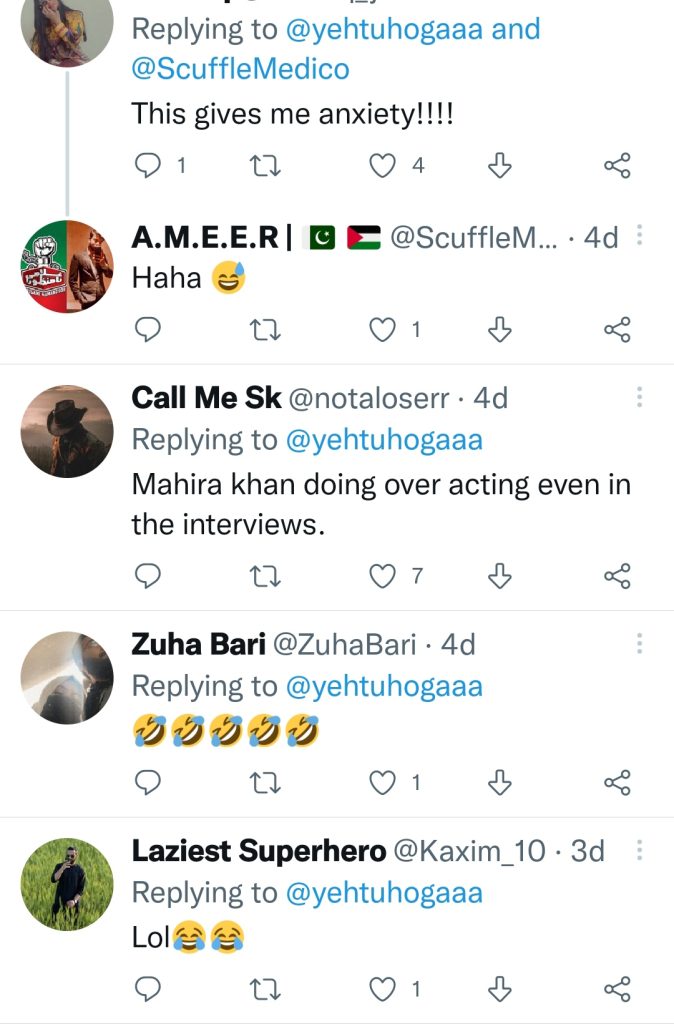 Mahira Khan's Confusing Statements Criticized By Twitter Users