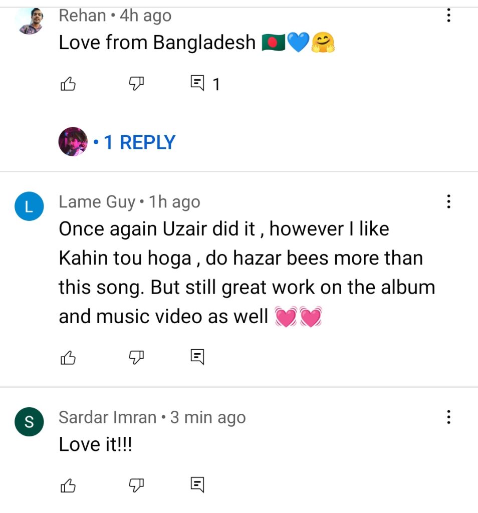 Fans Praise Uzair Jaswal's New Song Tere Jiya Koi Nai