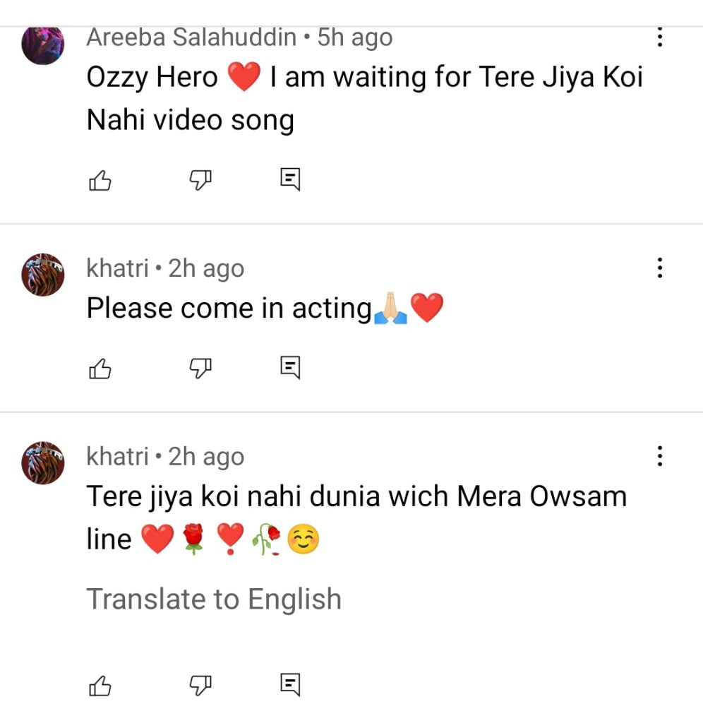 Fans Praise Uzair Jaswal's New Song Tere Jiya Koi Nai