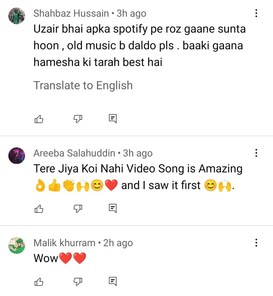 Fans Praise Uzair Jaswal's New Song Tere Jiya Koi Nai