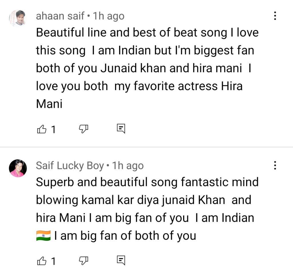 Public Applauds Junaid Khan's Yaadan Featuring Hira Mani