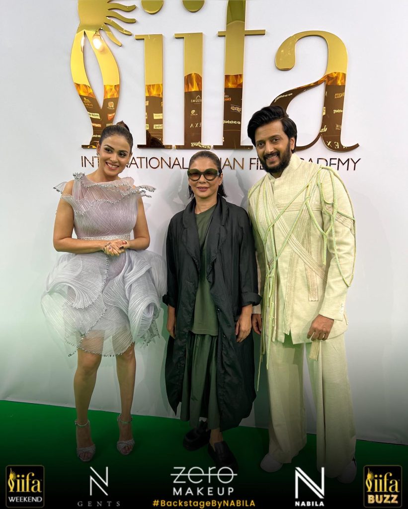 Makeup Artist Nabila With Bollywood Actors At IIFA Awards
