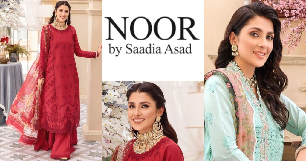 Noor By Saadia Asad Eid Collection Featuring Ayeza Khan