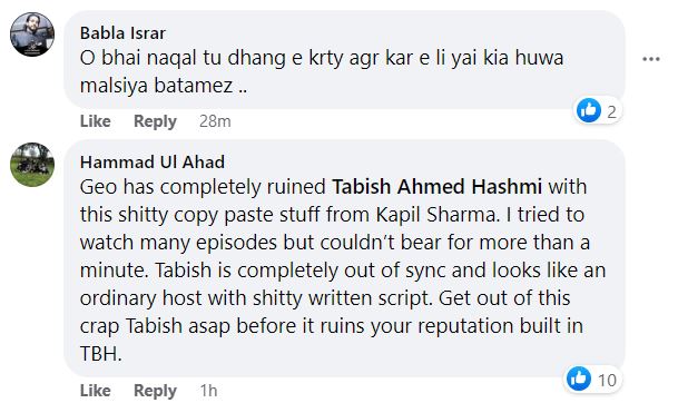 Tabish Hashmi’s Show Severely Criticized For Cheap Copied Comedy