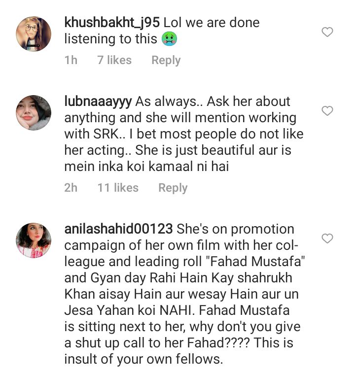 Netizens Are Tired Of Mahira Khan Talking About Shahrukh Khan