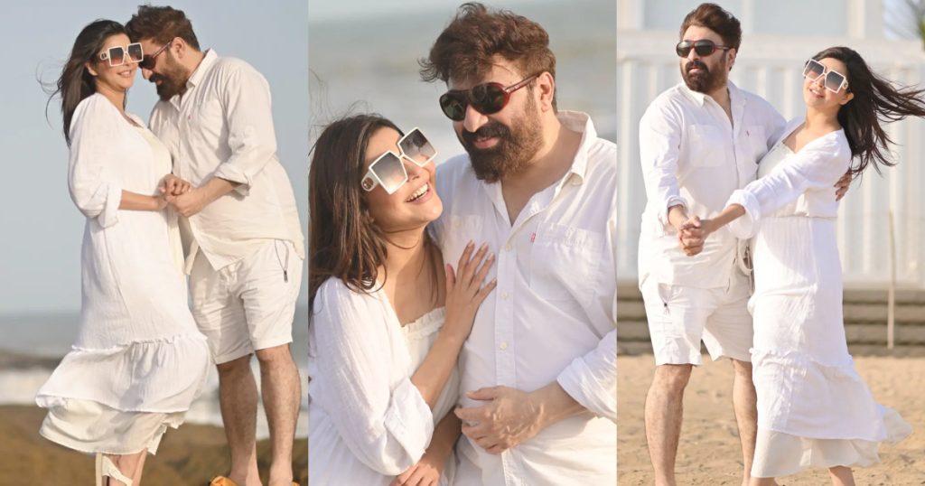 Nida Yasir And Yasir Nawaz's Romantic Anniversary Photoshoot At Beach