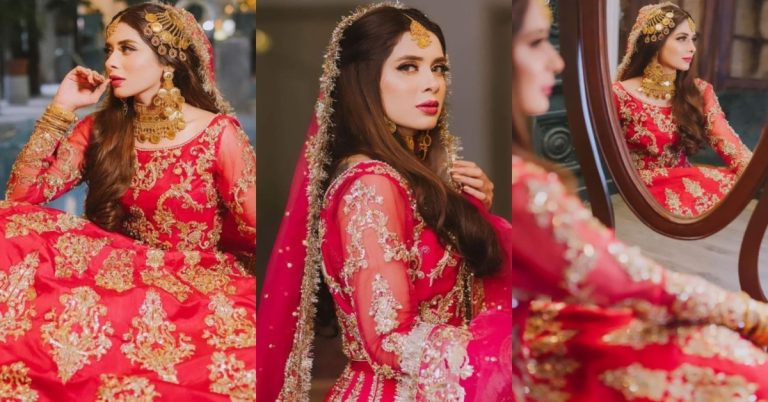 Azekah Daniel Looks Charming In Beautiful Red Bridal Ensemble