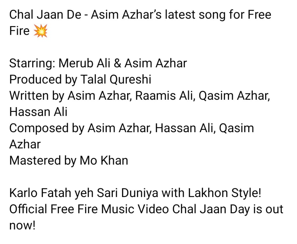 Asim Azhar New Song Featuring Fiancee Merub Out Now