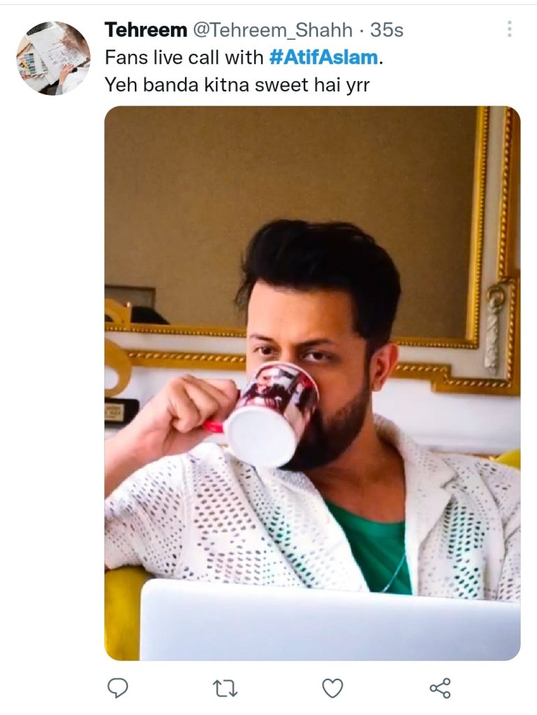 Atif Aslam Wins Fans' Hearts For Doing live Calls on WhatsApp