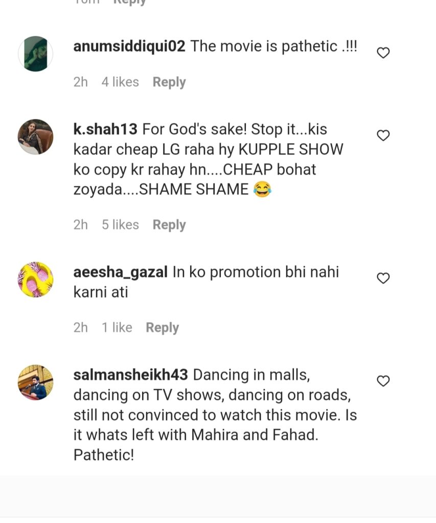 Mahira & Fahad's Over Dancing Gets Public Criticism