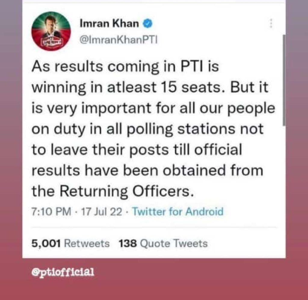 Pakistani Celebrities Reaction On Punjab By-Polls Results