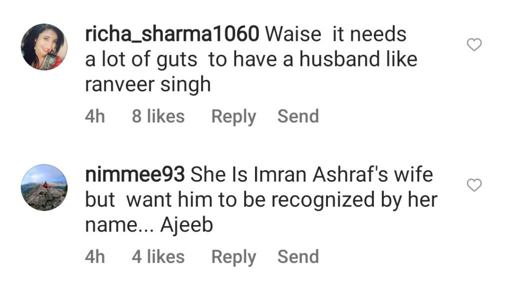 Imran Ashraf's Wife Trolled for Statement on Ranvir Singh