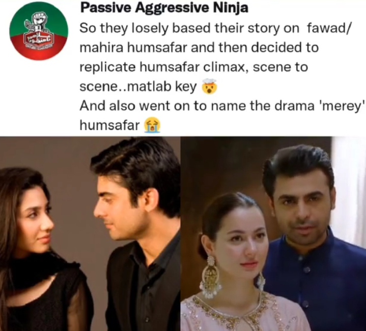 Twitter draws strong comparison between Humsafar and Mere Humsafar