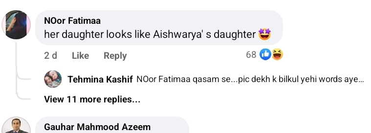 Fans See Uncanny Resemblance in Sadia Imam & Aishwarya Rai Daughter