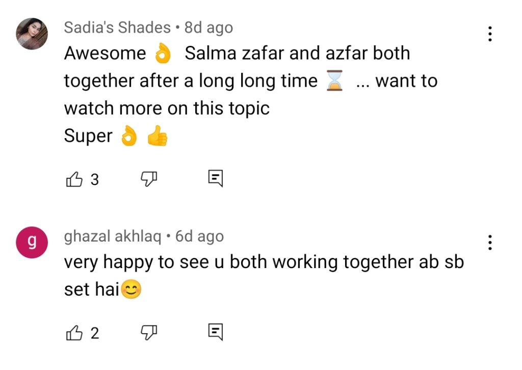 Salma Hasan & Azfar Ali Working Together After Divorce Had Audience in Debate