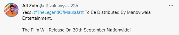 The Legend Of Maula Jatt Finally Gets A Released Date