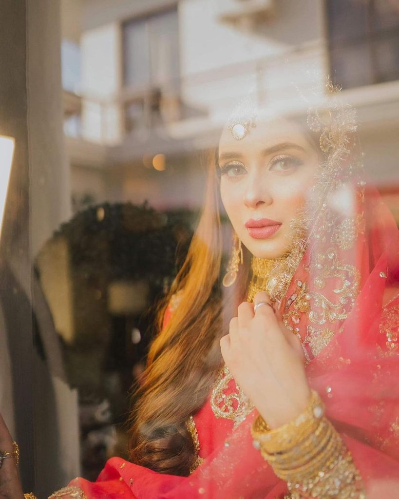 Azekah Daniel Looks Charming In Beautiful Red Bridal Ensemble