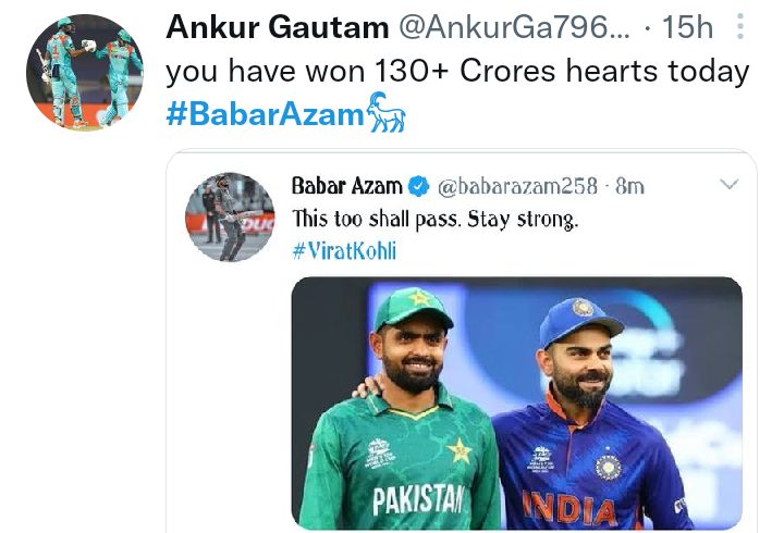 Babar Azam Wins Hearts For Supporting Virat Kohli