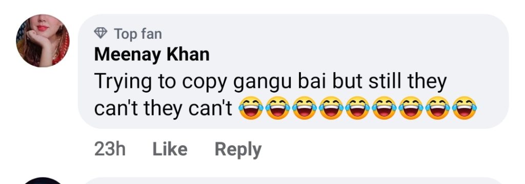 Noor Khan Copies Gangu Bai Look - Public Reacts