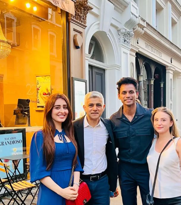 Sidra Niazi and Afan Waheed with Ayman Saleem in London