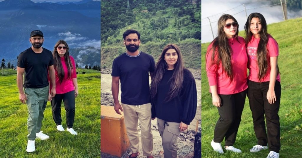 Mohammad Hafeez Family in Kashmir For Vacation