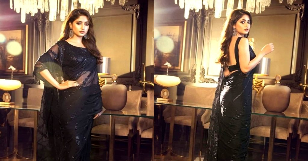 Sajal Aly Gets Trolled on Black See Through Saree